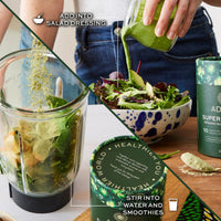 Aduna Organic Super Greens Blend | 100% Natural Superfood Powder for Immune Support & Energy | Stir-in Blend with 10+ Superfoods, Moringa & More | Vegan Powder for Smoothies, Shakes & Yoghurt | 250g