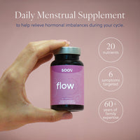 G&G Vitamins Soov Flow | Magnesium, B6 & Saffron PMS Supplement | 60 Capsules, Vegan