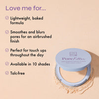 The Beauty Crop PoreFilter Pressed Powder - Blurs Pores & Controls Shine - Deep Shade - 0.34 oz