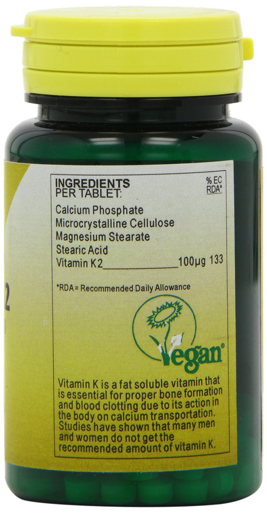 Health Plus Vitamin K2 100µg Joint and Bone Health Supplement - 60 Tablets