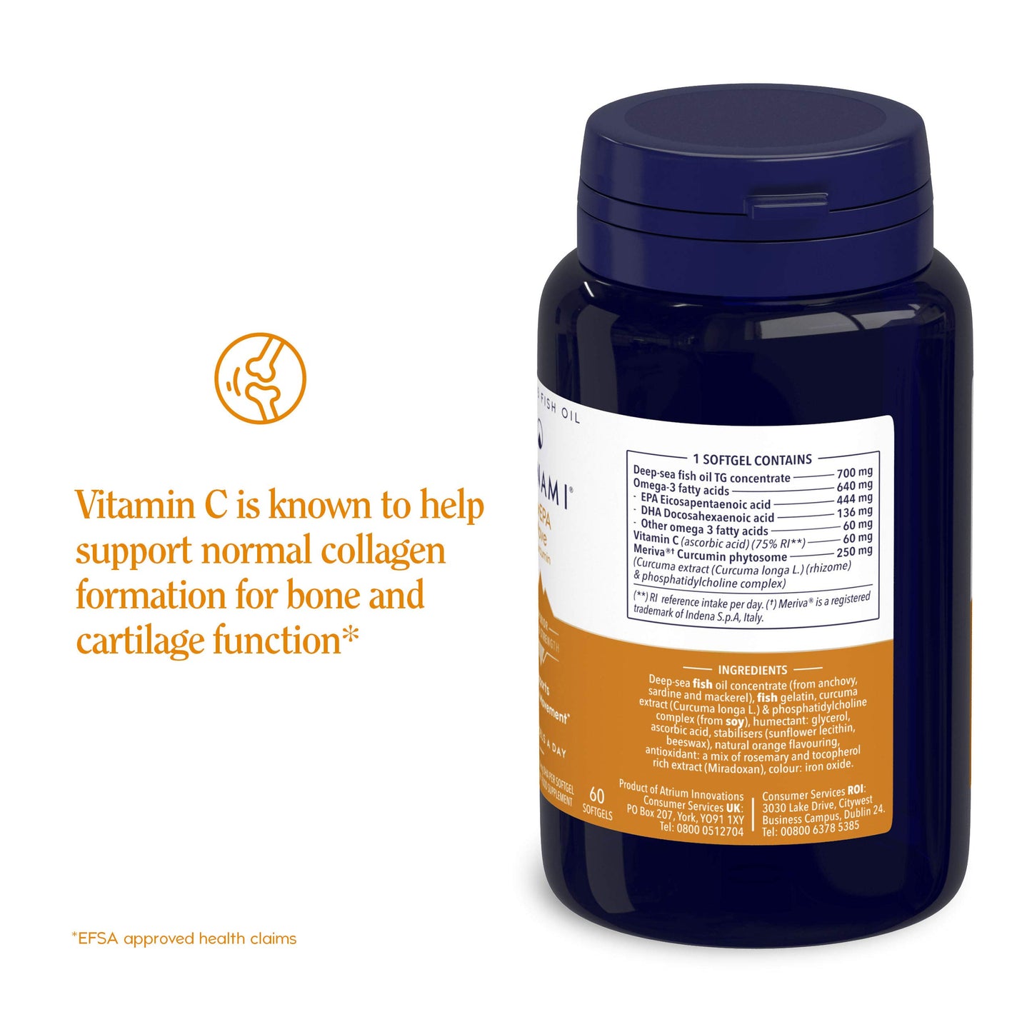 MINAMI MINAM - Omega-3 Fish Oil - MorEPA Move + Curcumin - 60 softgels