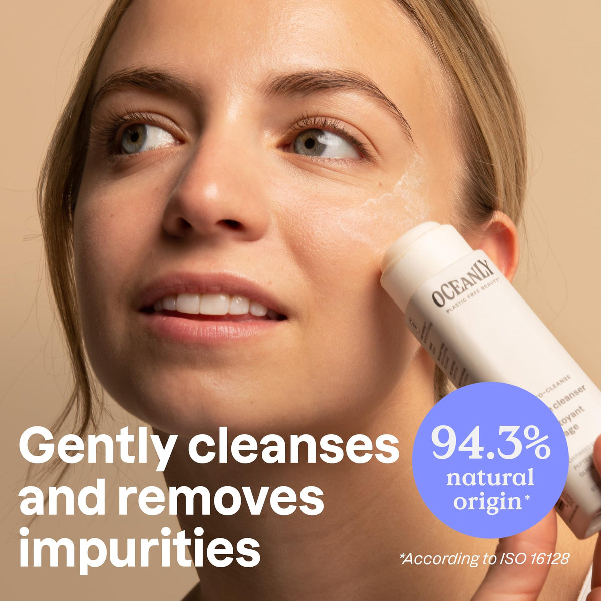 ATTITUDE Oceanly Face Cleanser Stick, EWG Verified, Plastic-free, Plant and Mineral-Based Ingredients, Vegan Beauty Products, PHYTO CLEANSE, Unscented, 30 grams