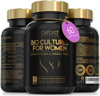Oxford Origins Advanced Probiotics for Women | Made in the UK | Scientifically Formulated Vaginal Probiotics | Cranberry Extract UTI Supplements for Intimate Flora Support | 100 Billion CFU/g | 60 Capsules