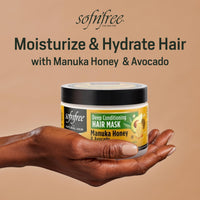 SOF N' FREE Hair Mask for Dry Damaged Hair with Manuka Honey & Avocado Moisture, Frizz Control, Smooth Shine, Sulphate Free, Deep Conditioning Hair Treatment, 325ml Sourced by Bronx International Ltd