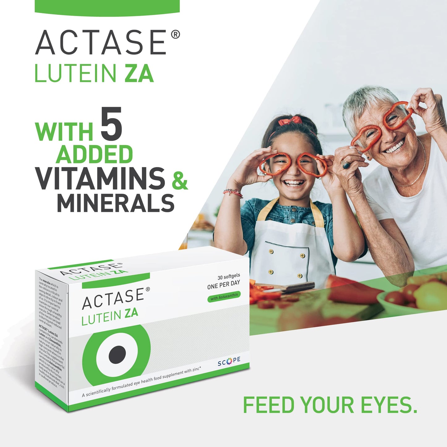 ACTASE Actase Lutein ZA - Scientifically Formulated Lutein and Zeaxanthin Eye Care Supplement with Added Vitamins to Maintain Healthy Vision - 30 Softgels