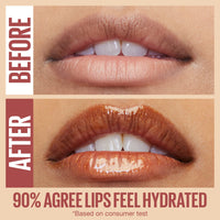 Maybelline Lifter Gloss Bronzed Lip Gloss, Lasting Hydration Formula With Hyaluronic Acid, Non Sticky, 018 Bronze