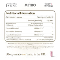 Oxford Origins Advanced Probiotics for Women | Made in the UK | Scientifically Formulated Vaginal Probiotics | Cranberry Extract UTI Supplements for Intimate Flora Support | 100 Billion CFU/g | 60 Capsules