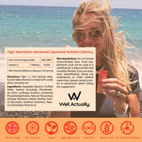 WELL ACTUALLY Liposomal Vitamin C 1000mg Sachets - High Bioavailability Liquid Vitamin C Supplement - Supports Immunity, Skin, Brain, Joints, Energy - Vegan (Packs of 5 Sachets)