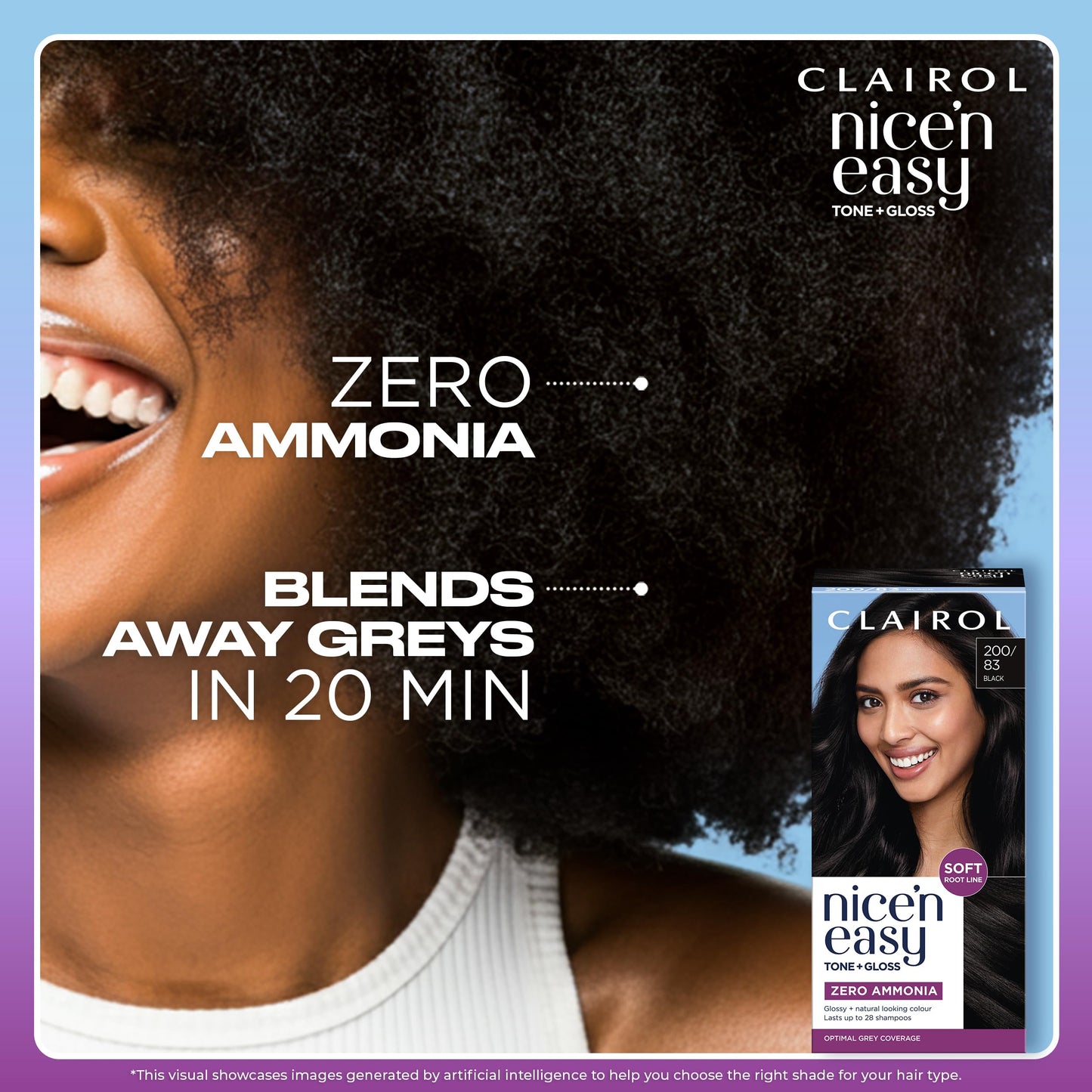 Clairol Nice'n Easy Tone+Gloss Semi Permanent Hair Dye - 300/84 Darkest Brown
