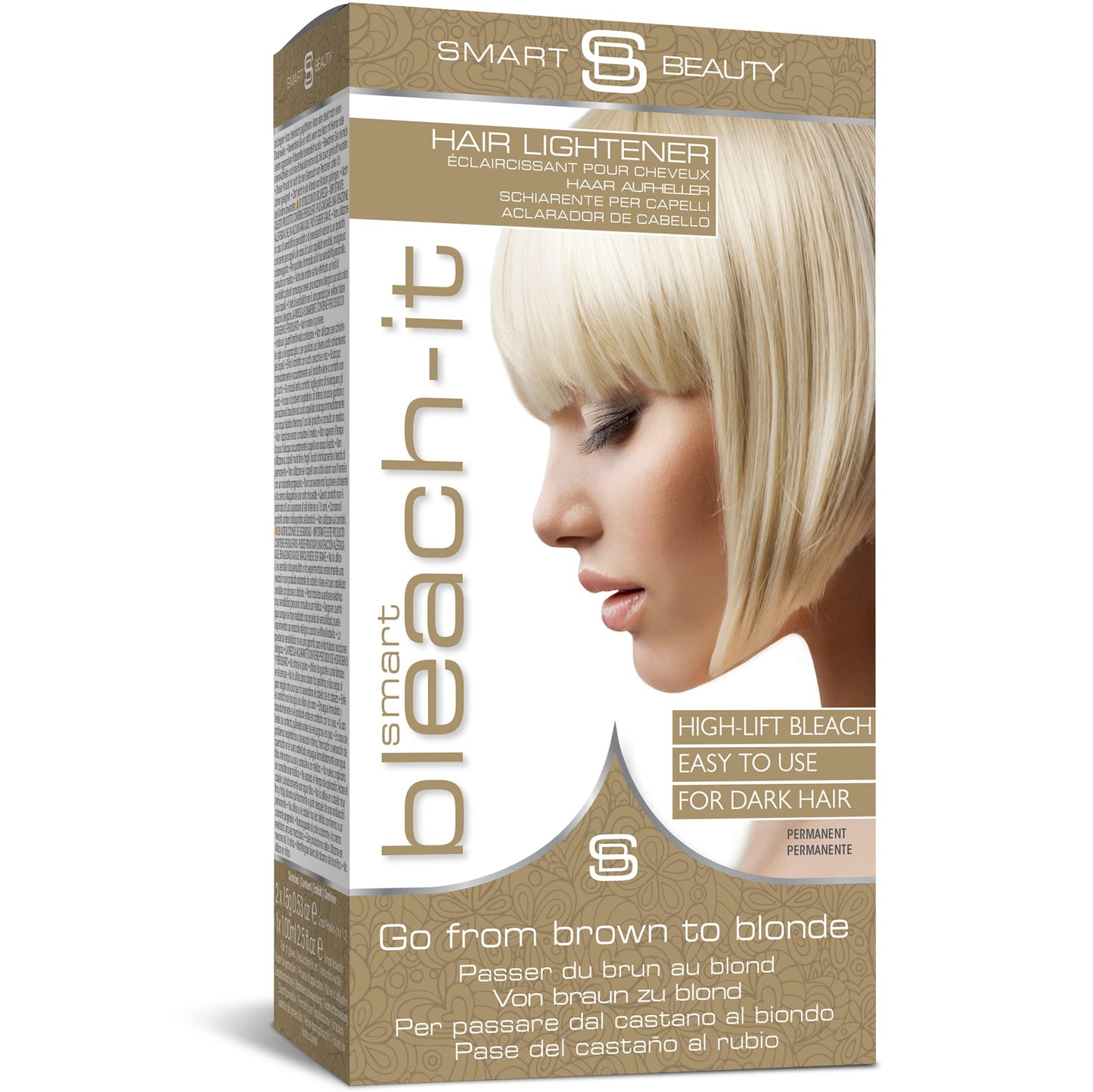 Smart Beauty Blonde Bleach-It, Hair Bleach, Hair Lightener for Dark Hair, Perfect for Hair Highlighting, Ideal Preparation for Vibrant Pastel Hair Colour, Hair Bleach Kit, Vegan, Cruelty Free