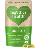 Algae Omega 3 – Together Health – Pure Algae Omega 3 – Unique Plant Source of DHA & EPA – Vegan Friendly - Made in The UK – Pack of 2-60 Softgels