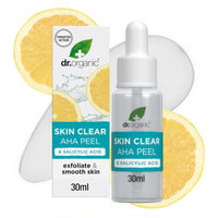 Dr. Organic Dr Organic - Skin Clear AHA Peel with Fruit Acids - Women's & Men's Skincare - Oil & Blemish Control, Pore Reducing & Clearer Skin - Vegan, Cruelty, Paraben & SLS Free - 30ml - 1 Pack