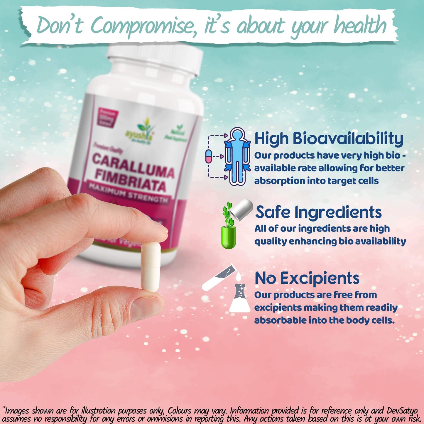 Ayushya Caralluma Fimbriata Capsule, Natural, 60 Count (Pack of 1)