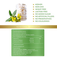 Lily Green Supplements Lily Green | Marine Collagen with Hyaluronic Acid & Vitamin C - 1650mg per Serving | 90 Capsules | Hydrolysed Type 1 Collagen for Women & Men | No Additives | Made in UK