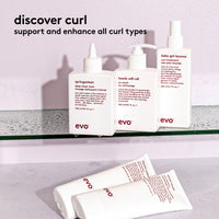 EVO evo Total Recoil Curl Definer - Strong Hold Defining Cream - Enhances Natural Curl Pattern & Reduces Frizz - Humidity Control - Travel Size, 30ml / 1.01fl.oz