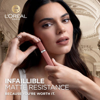 L'Oreal Paris Liquid Lipstick, Infallible Matte Resistance, Ultra-lightweight long wear formula, Transfer Resistant and Smudge Proof, Shade: 601 Worth It, 5ml