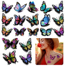 FFWHKON 126Pcs Butterfly Temporary Tattoo, 3D Temporary Tattoos Stickers