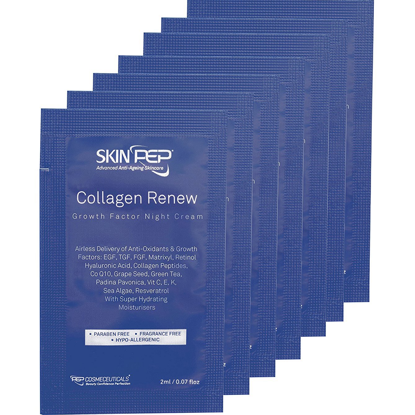 SkinPep Collagen Renew - Growth Factor Night Cream - Super Hydrating Moisturisers + Retinol + Hyaluronic Acid + Vitamin C +Collagen Peptides - SkinPep Best Choice For Premium Quality Night Cream (14ml)