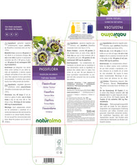 Passionflower (Passiflora incarnata) herb with Flowers Alcohol-Free Mother Tincture Naturalma | Liquid Extract Drops 500 ml | Food Supplement | Vegan