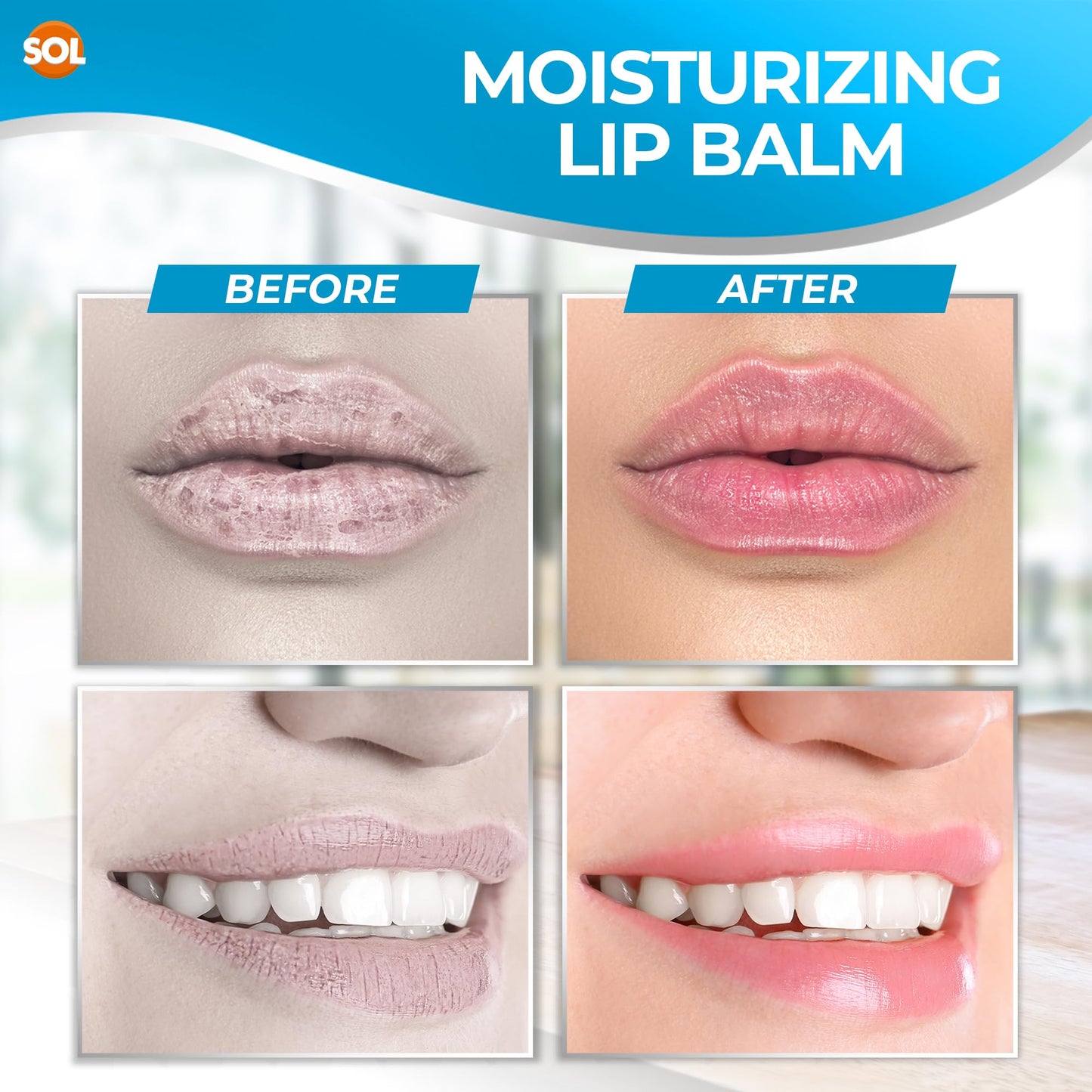 14pk Unscented Lip Balm Multipack | Lip Moisturiser & Hydrating Lip Balm Stick | Lip Care Lip Balms | Original Lipbalm | Natural Lip Repair for Dry Lips Balm With Vitamin E