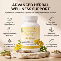 ProBotanics St John's Wort 900mg Maximum Strength | Standardised 0.3% Hypericin Extract | High-Strength Herbal Supplement for Emotional Wellbeing | 60 Vegan Capsules