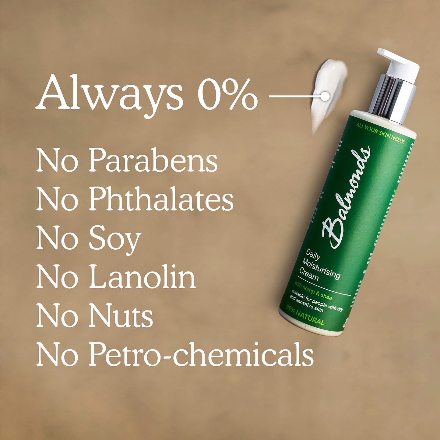 Balmonds Daily Moisturising Cream 300ml - Moisturiser for Dry or Sensitive Skin. Natural Emollient Cream for Face, Body and Hands