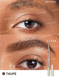 SHEGLAM Dual-Sided Eyebrow Pencils Cream Waterproof Long Lasting Eye brow Pen Makeup - Taupe