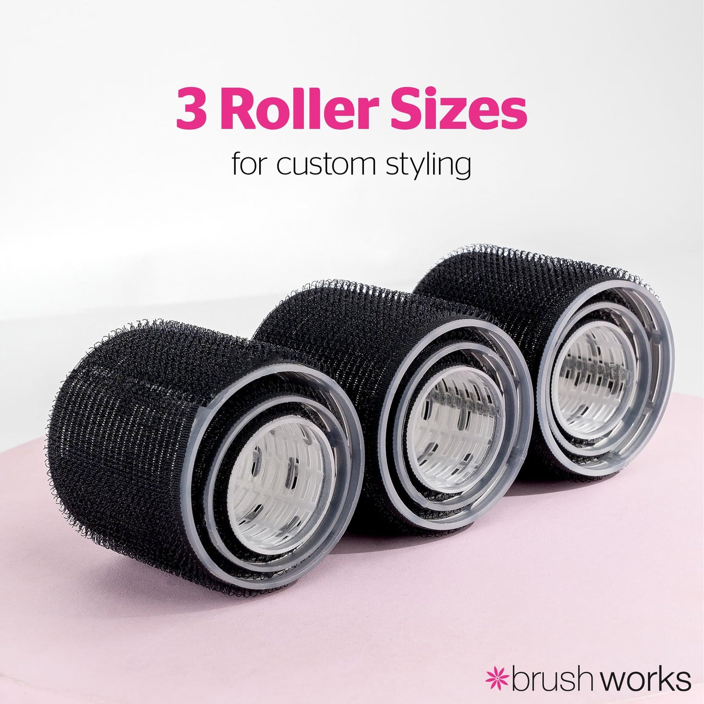Brushworks Ceramic Thermal Hair Rollers, 9 Pack Assorted Sizes