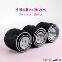 Brushworks Ceramic Thermal Hair Rollers, 9 Pack Assorted Sizes