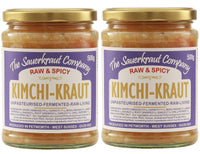 The Sauerkraut Co. Kimchi Kraut (2x500g) Spicy & Delicious, Packed Full of Pro-Gut Living Bacteria (Unpasteurised), Vital Vitamins & Minerals