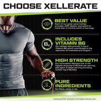 Xellerate NUTRITION BCAA Amino Acid Tablets - 3000mg per Serving - 425 Vegan Tablets not Capsules or Powder - Supplement with Vitamin B6 2:1:1 - Made in The UK - Xellerate Nutrition