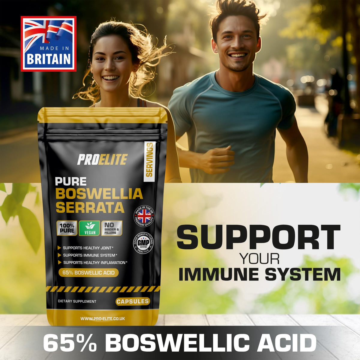 Boswellia Serrata Extract 10,000mg 180 Capsules (6 Months Supply) – 65% Boswellic Acid (500mg per Capsule) | Joint Care Supplements | Indian Frankincense Resin by PROELITE