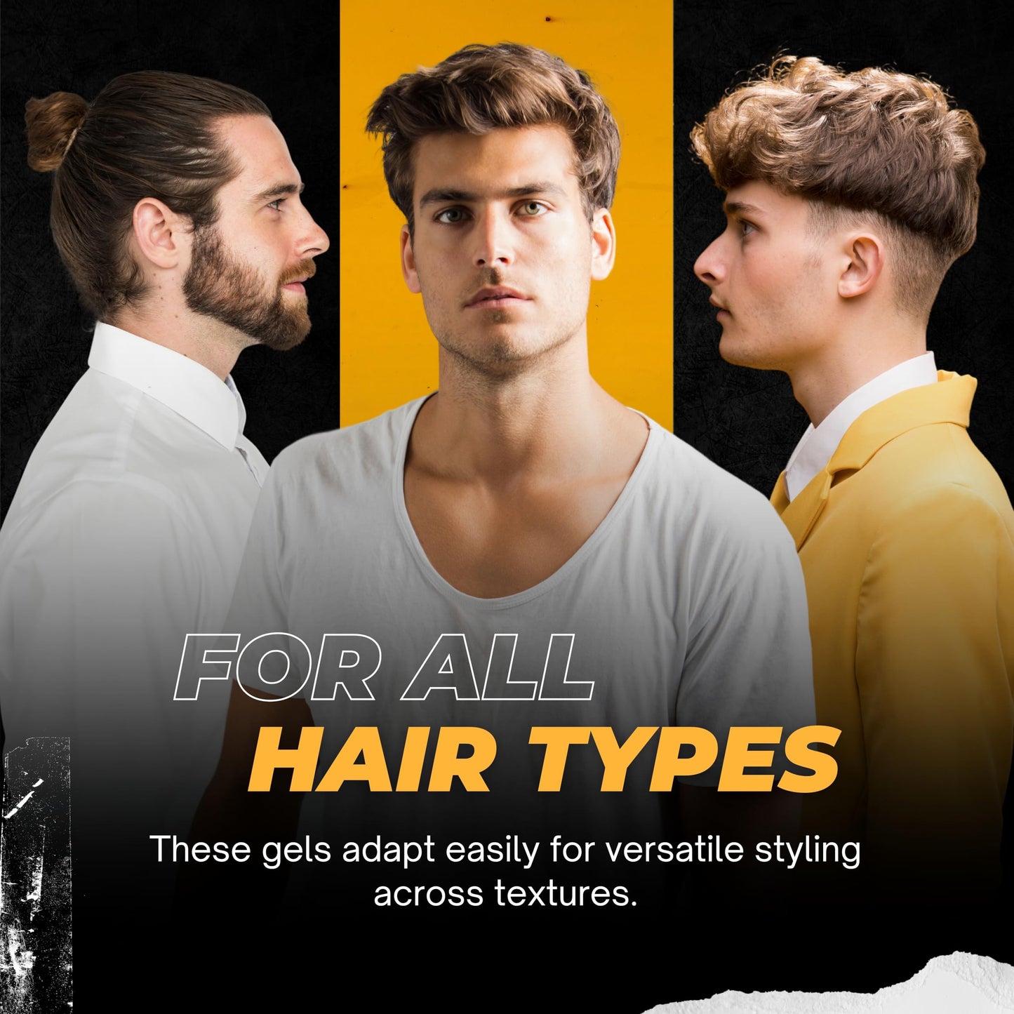 nishman NISHMAN Aqua Gel Wax for Men B3 - Flaming 150g - Mango Scent - Natural Shine Look - Ultra High Strong Hold - Long-Lasting Control and Definition