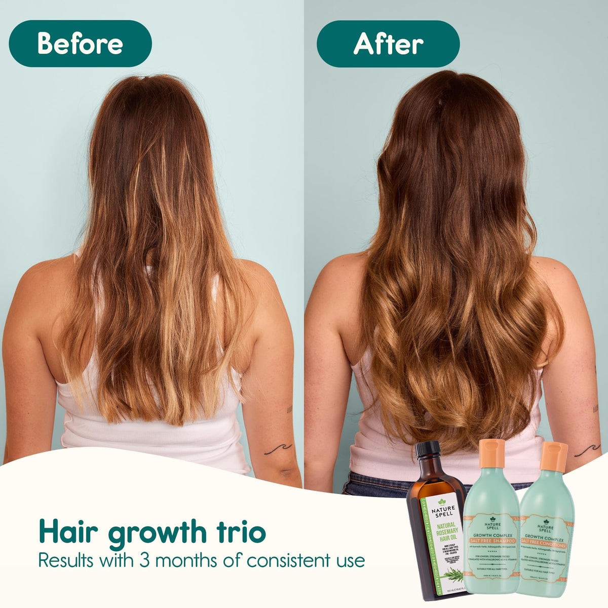 Nature Spell Rosemary Oil for Hair Growth with Pump Dispenser, 150ml