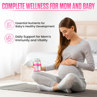 SigmaBiotics Pregnancy Tablets 20 Multivitamin with 800µg Folic Acid, D3, Iron, DHA, Omega-3, Probiotics Blend, Magnesium, All Trimester Pregnancy Support – 30 Vegetarian Tablets – One Month Supply
