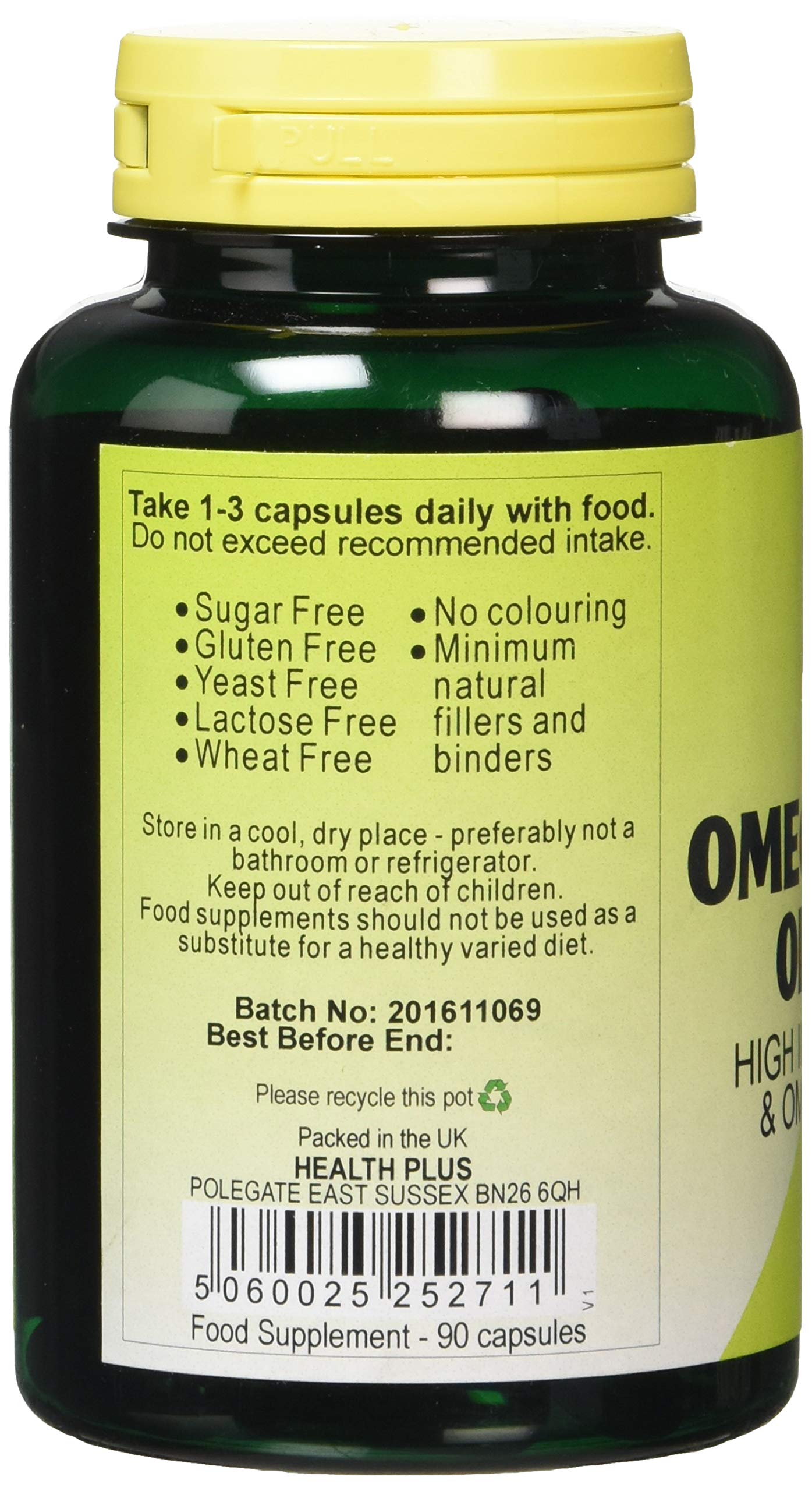 Health Plus Omega Flaxseed Oil 1000mg Omega-3, Omega-6 & Omega 9 Supplement - 90 Capsules