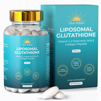 Glow Within Liposomal Glutathione 1850mg per Serving | Glutathione Supplement Capsules with Vitamin C | Master Antioxidant, Healthy Ageing, Boosts Immune System | 4X Higher Absorption (60 Softgels)