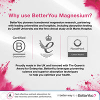 BetterYou Magnesium Glycinate, Citrate & Malate Supplement | 1942mg Magnesium Max Powder - Unflavoured, 3-in-1 Powder 375mg Elemental Absorbtion, Fast Absorbing, Fast Acting & Easy to Use