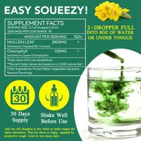 Tamiodfo Mullein Leaf Liquid Drops,Mullein Drops,Mullein Leaf Extract Drops,Mullein Herbal Supplements Drops for Fast Absorption 60ml(2pcs)