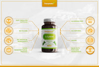 Therapeutico L-Lysine Capsules | Split Dose | 1000mg Serving | Easy Swallow Capsules | 60 Vegan Capsules | UK Made | No Binders, Fillers, Additives