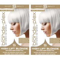 Ash Blonde Hair Dye with added Plex Hair Care Conditioner, Permanent Hair Colour with Cool Ash Hair Toner for Blonde Hair, Vegan Hair Dye, Cruelty-Free - Smart Beauty Hair Colour (Pack of 2)
