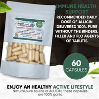 FoodPURA Pure Garlic Capsules Recommended Daily Strength 1000mg HACCP Certified, Manufactured in The UK by FoodPURA 1 Pack of 60 Capsules