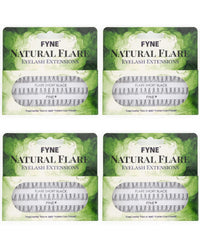 FYNE Natural Eyelash Extensions (Pack of 4, 8mm - Short)