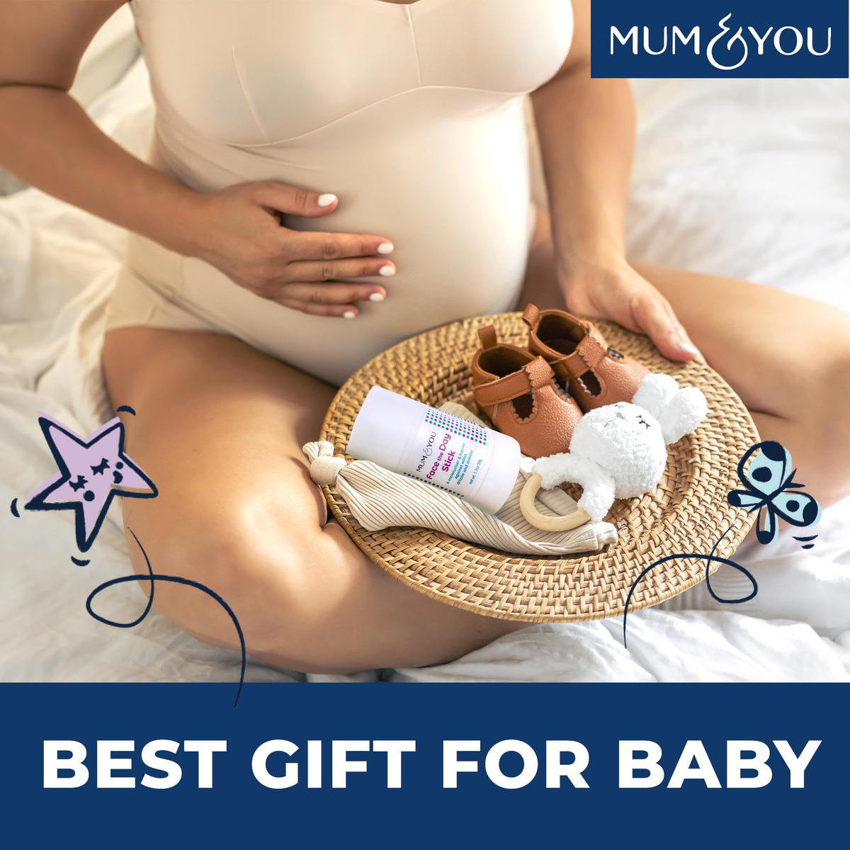 M&Y Mum & You Baby Face the Day Stick – 3 Natural Baby Moisturiser Sticks with Sunflower, Coconut Oil & Shea Butter, Soothes Eczema, Dribble Rash, Skin & Teething Protection – for Babies, Kids & Family