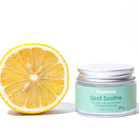 WildMint Spot Soothe Natural Spot Treatment Gel | For Breakouts, Scars & Irritation | Tea Tree Healing Serum for Acne Prone Skin & Ingrown Hairs | UK Made Vegan & Cruelty-Free Skincare | 30ml