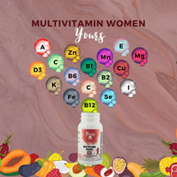 YOURS Yours Multivitamin Women, Premium Multivitamin for Women, Complete Daily Vitamin Supplement with Essential Nutrients and Minerals. Boosts Immunity and Energy