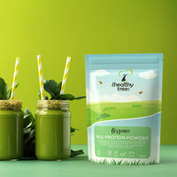Organic Pea Protein Powder - European Vegan Protein Powder by TheHealthyTree Company for Muscle Growth & Recovery - Non-GMO and Keto - Natural Unflavoured Pea Protein (300g)