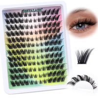 Obeyalash Cat Eye Cluster Lashes C Curl Wispy Lash Clusters Natural Look 144pcs Eyelash Individuals Fox Eye Lashes Individual Cluster DIY Eyelash Extensions