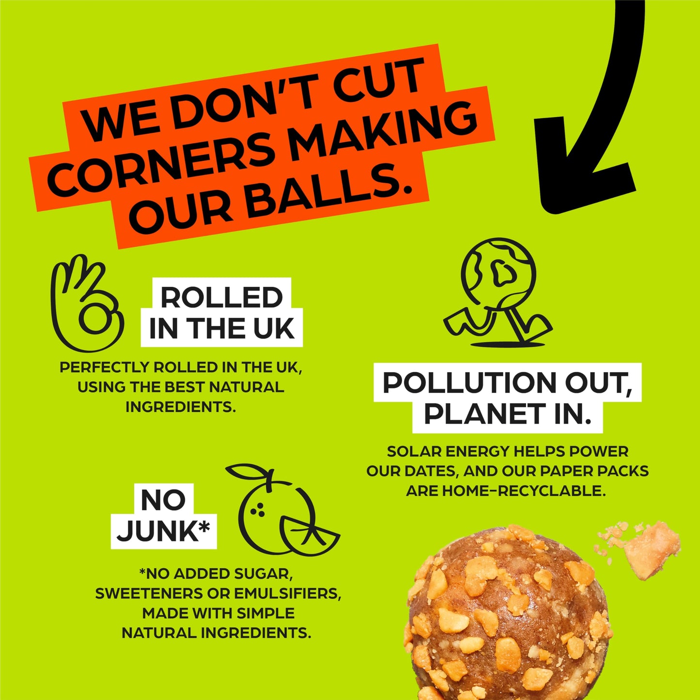 The Protein Ball Co. The Protein Ball Co Peanut Butter Plant Protein Balls - Vegan Snack, Healthy Snacks, Gluten-Free, No Added Sugar - On-the-Go Energy Balls, Box of 10 Bags