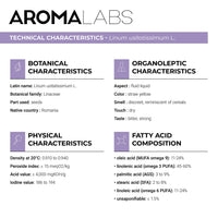 Aroma Labs ORGANIC - LINSEED Oil - 100mL - 100% Pure, Natural, Cold Pressed and Cosmos Certified - AROMA LABS (French Brand)